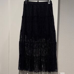Elegant Black Lace Skirt